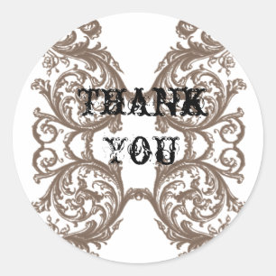 Sticker Rond cowboy rustique mariage campagnard de l'ouest merc