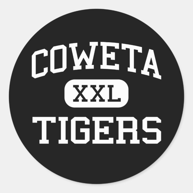 Sticker Rond Coweta - Tigres - Junior - Coweta Oklahoma (Devant)