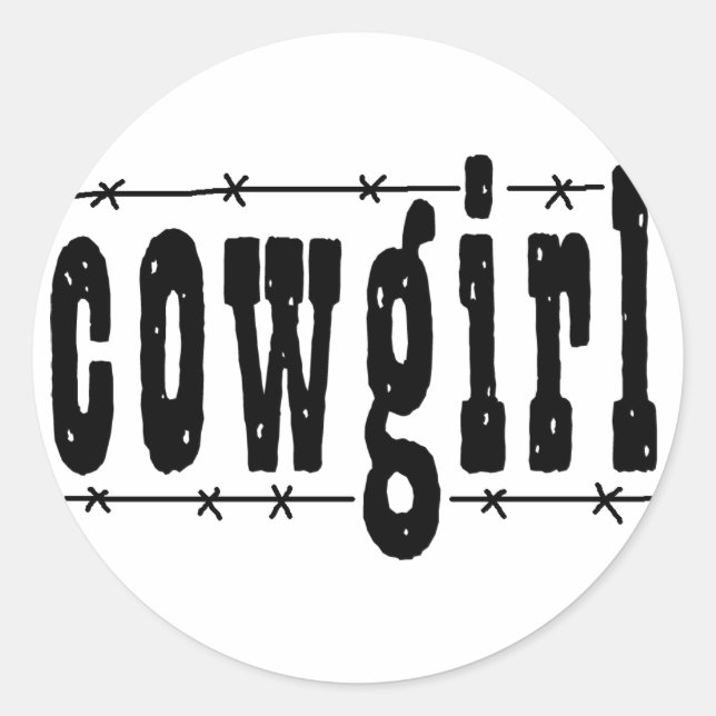 Sticker Rond Cowgirl (Devant)