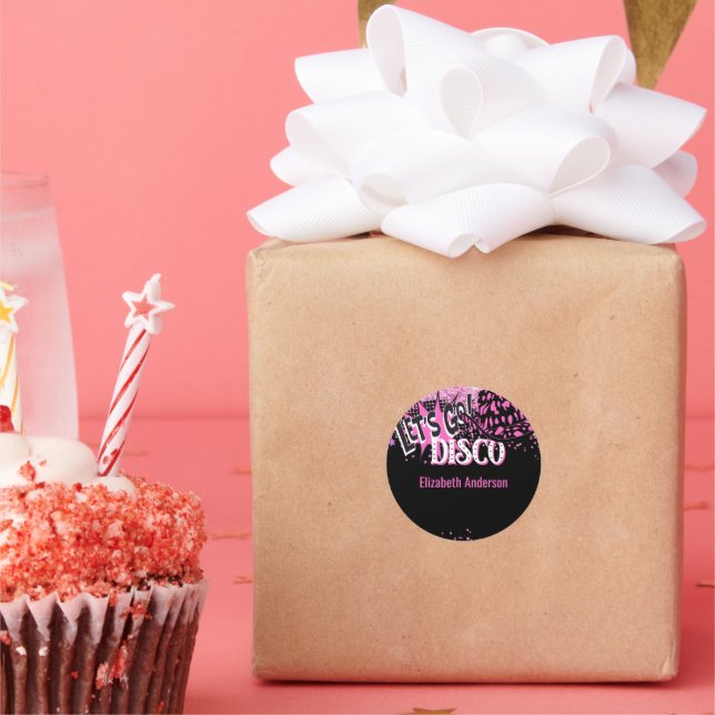 Sticker Rond Cowgirl Disco Enterrement de Vie de Célibataire De (Fête)