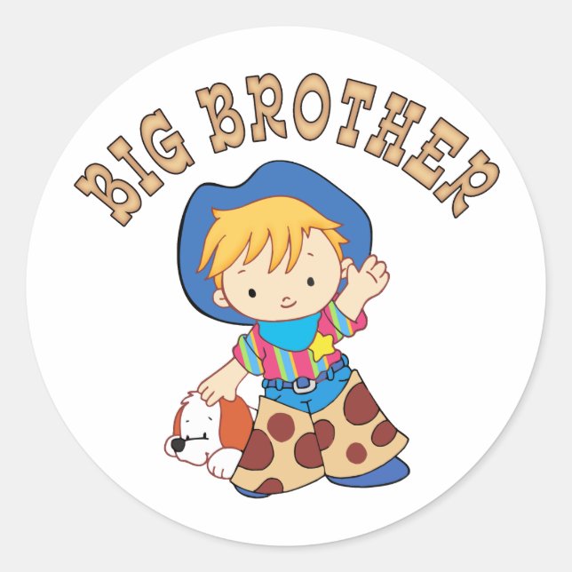 Sticker Rond Cowkids Big Brother (Devant)
