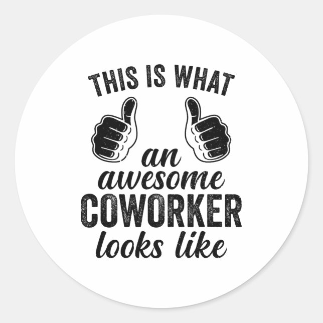 Sticker Rond Coworker Birthday Employee Farewell Goodbye Going  (Devant)