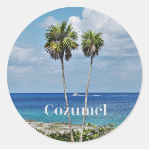 Sticker Rond Cozumel, île mexicaine,
