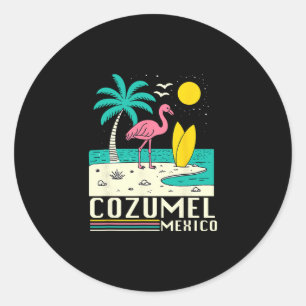 Sticker Rond Cozumel Mexique Souvenir Vacances Voyage Hommes Fe