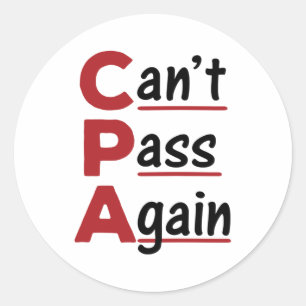 Sticker Rond CPA Ne Peut Pas Repasser Encore Acronyme Drôle de