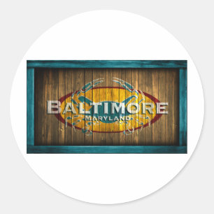 Sticker Rond Crabe Baltimore