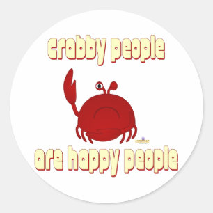 Sticker Rond Crabe Rouge De La Grenouille Les Gens Sont Heureux