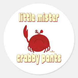 Sticker Rond Crabe rouge grenouille Pantalon petit-ministre