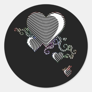 Sticker Rond cracher les coeurs