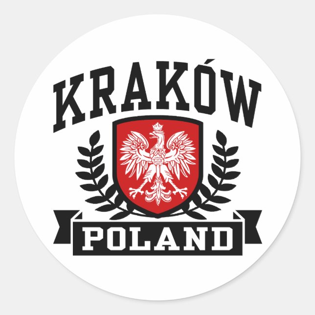 Sticker Rond Cracovie Pologne (Devant)