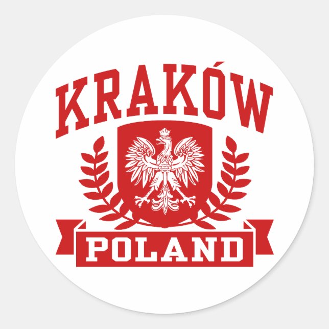 Sticker Rond Cracovie Pologne (Devant)