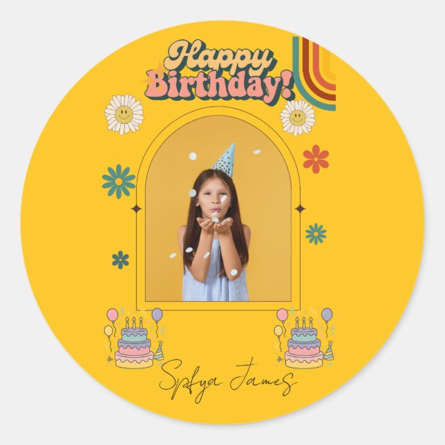 Sticker Rond Crafts & Party Supplies Gift (Devant)