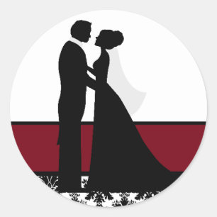 Sticker Rond Cranberry Mariage Couple Seals
