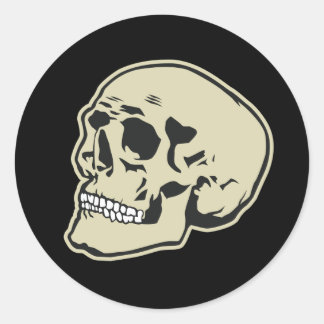 Sticker Rond Crâne