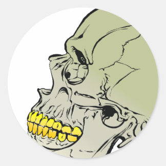 Sticker Rond Crâne