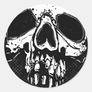 Sticker Rond Crâne