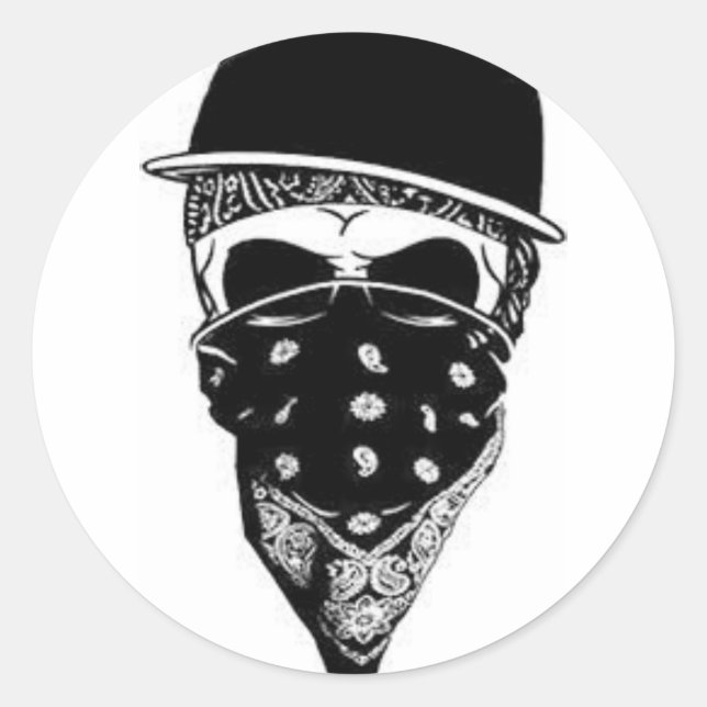 Sticker Rond Crâne (Devant)