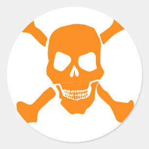Sticker Rond Crâne