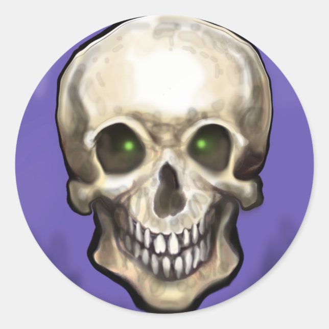 Sticker Rond Crâne (Devant)