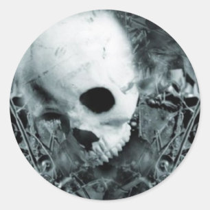 Sticker Rond Crâne 1