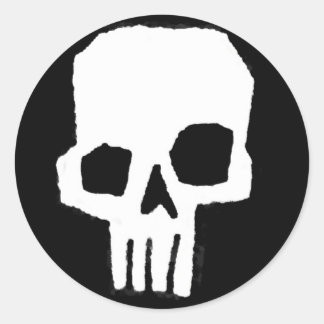 Sticker Rond Crâne 19