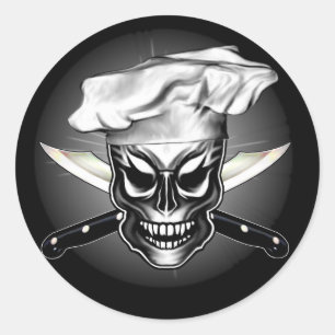 Sticker Rond Crâne 1 de chef