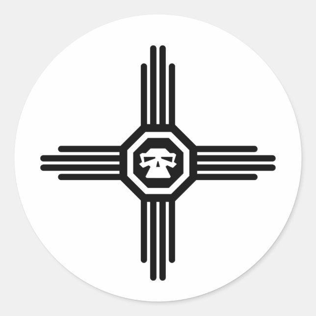 Sticker Rond crâne 1 de zia (Devant)