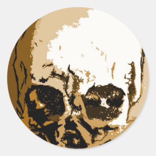 Sticker Rond Crâne crâne