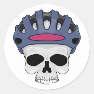 Sticker Rond Crâne cyclable