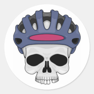 Sticker Rond Crâne cyclable