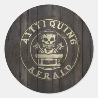 Sticker Rond crâne d'art