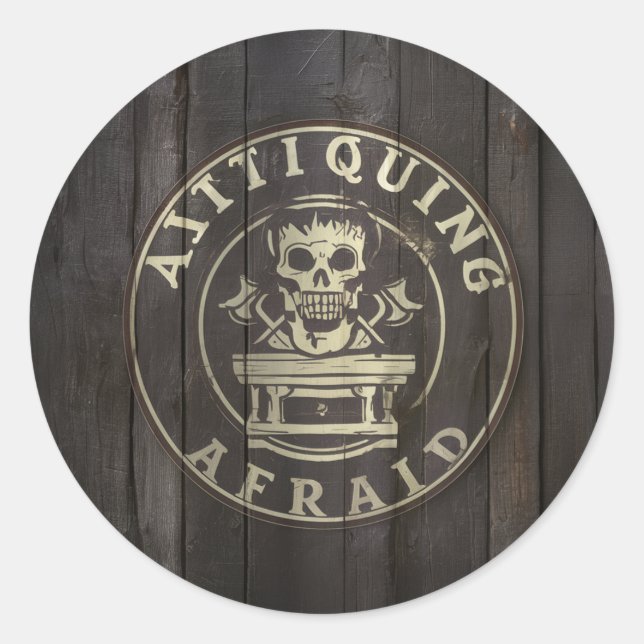 Sticker Rond crâne d'art (Devant)