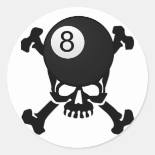 Sticker Rond crâne de 8 boules