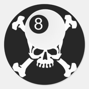 Sticker Rond crâne de 8 boules