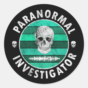 Sticker Rond Crâne de l'enquêteur paranormal