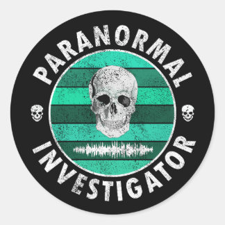 Sticker Rond Crâne de l'enquêteur paranormal