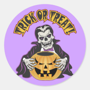 Sticker Rond Crâne Dracula
