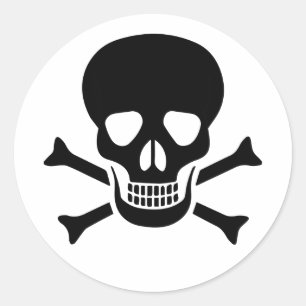 Sticker Rond Crâne humain
