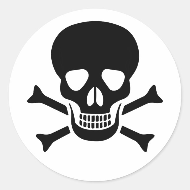 Sticker Rond Crâne humain (Devant)