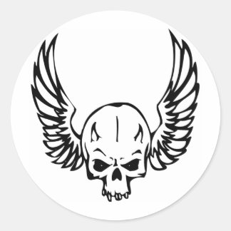 Sticker Rond Crâne humain