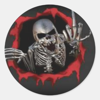 Sticker Rond Crâne Manière