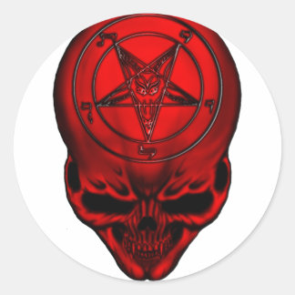 Sticker Rond crâne penta