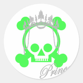Sticker Rond crâne princesse