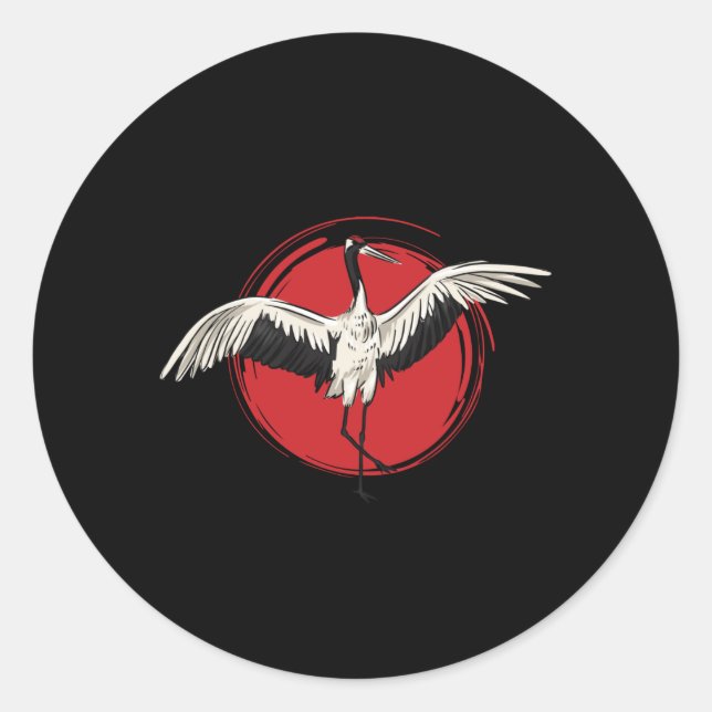 Sticker Rond Crane Tai Chi (Devant)
