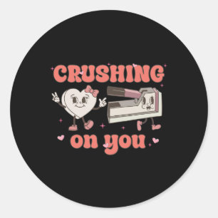 Sticker Rond Craquant Pour Vous Infirmière Pédiatrique Valentin