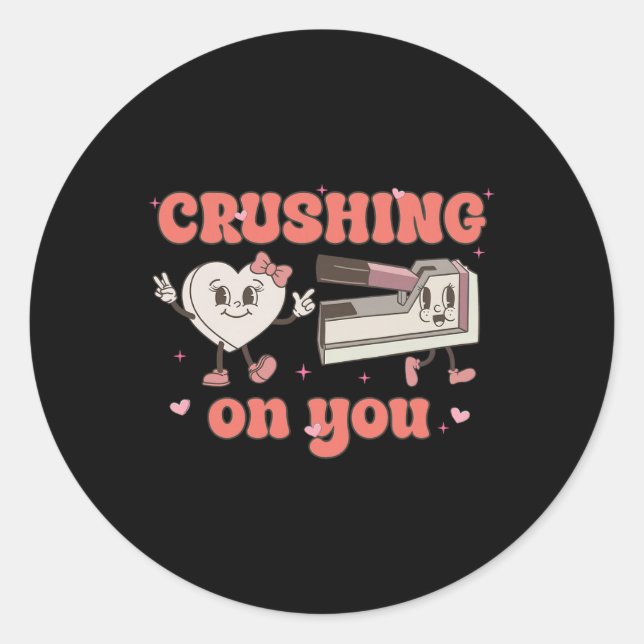 Sticker Rond Craquant Pour Vous Infirmière Pédiatrique Valentin (Devant)