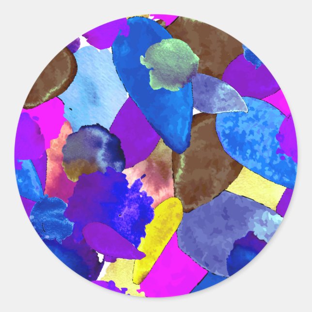 Sticker Rond Crash de couleur 4 (Devant)