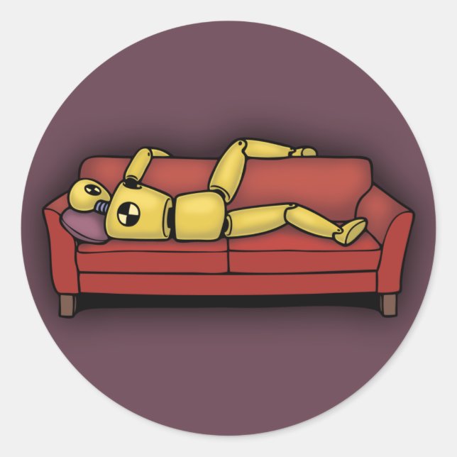 Sticker Rond Crash Pad Dummy (Devant)