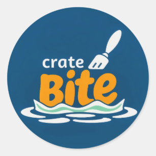 Sticker Rond CrateBite : Plongez dans la Fraîcheur