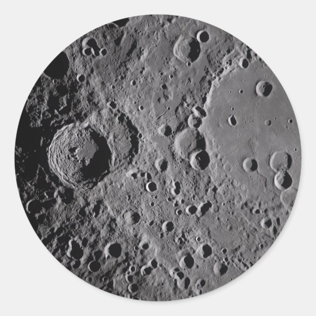 Sticker Rond Cratères lunaires Artemis II (Devant)